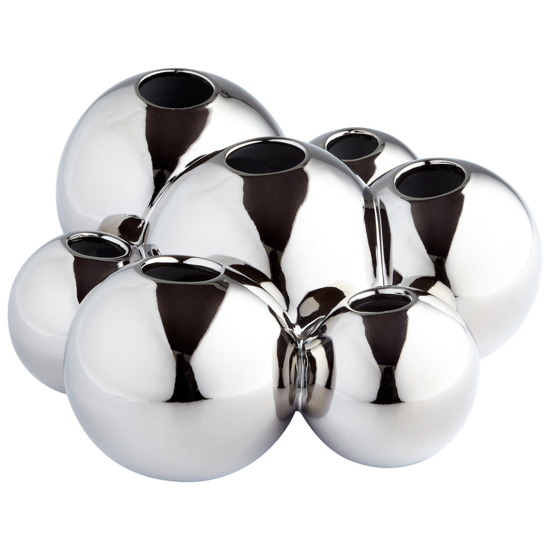 Bubbles Vase | Chrome - Modern Glass Vase