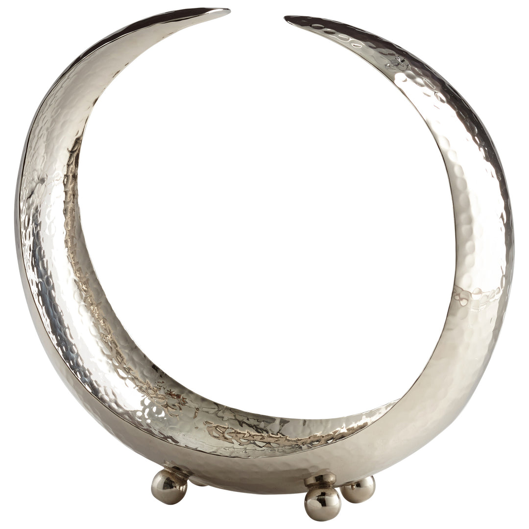 Cresent Tray | Nickel | Modern Decorative Tray