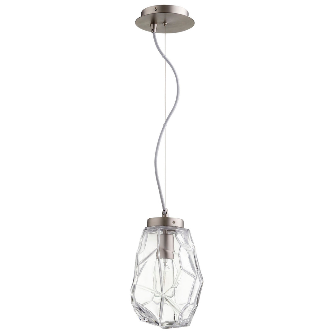 Gem Pendant | Satin Nickel | Sleek Pendant Light