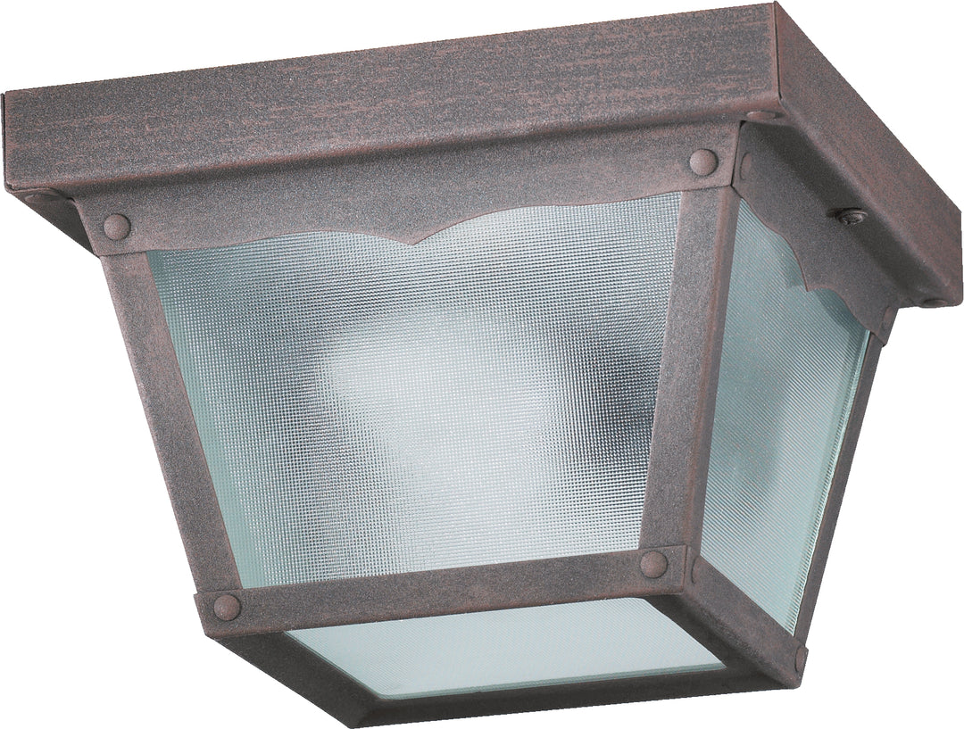 7" Ceiling Mount Light Fixture in Rust Finish – Indoor/Outdoor Flush Mount Lighting