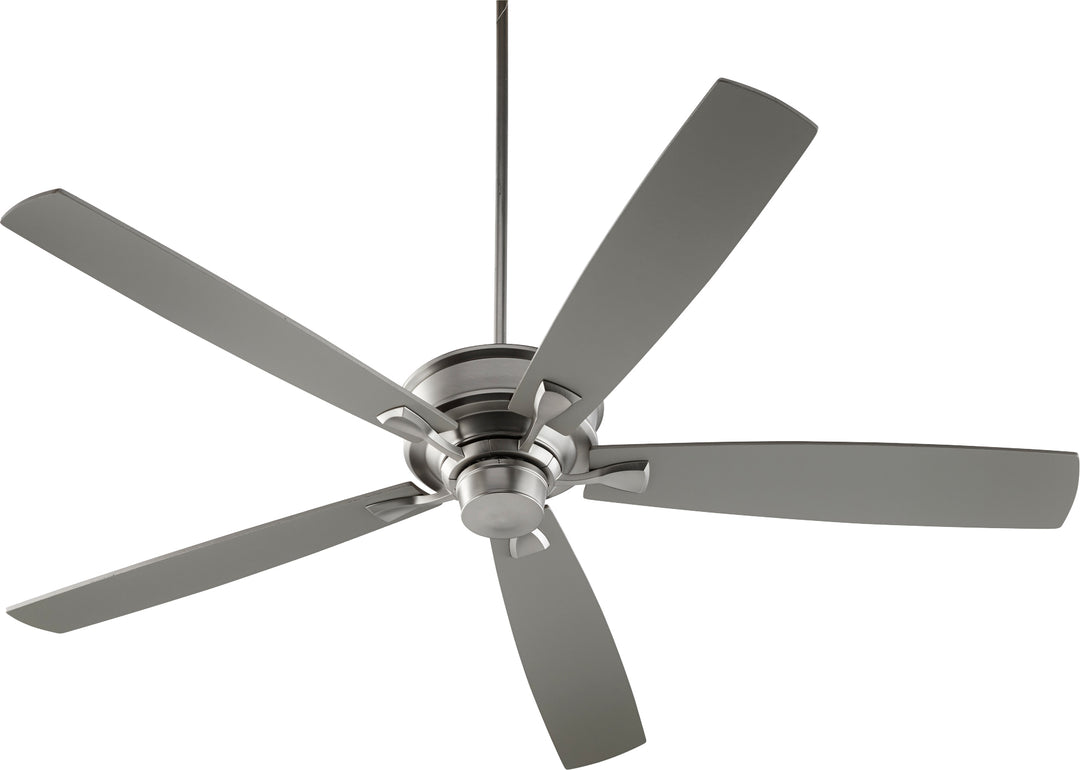 Alton 70" Satin Nickel Ceiling Fan – Transitional Design with Dual-Finish Blades & Pull Chain Control