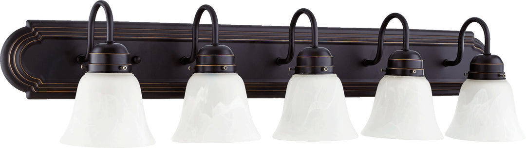 5-Light Traditional Old World Vanity Light Fixture – Bathroom Wall Lighting with Medium Base