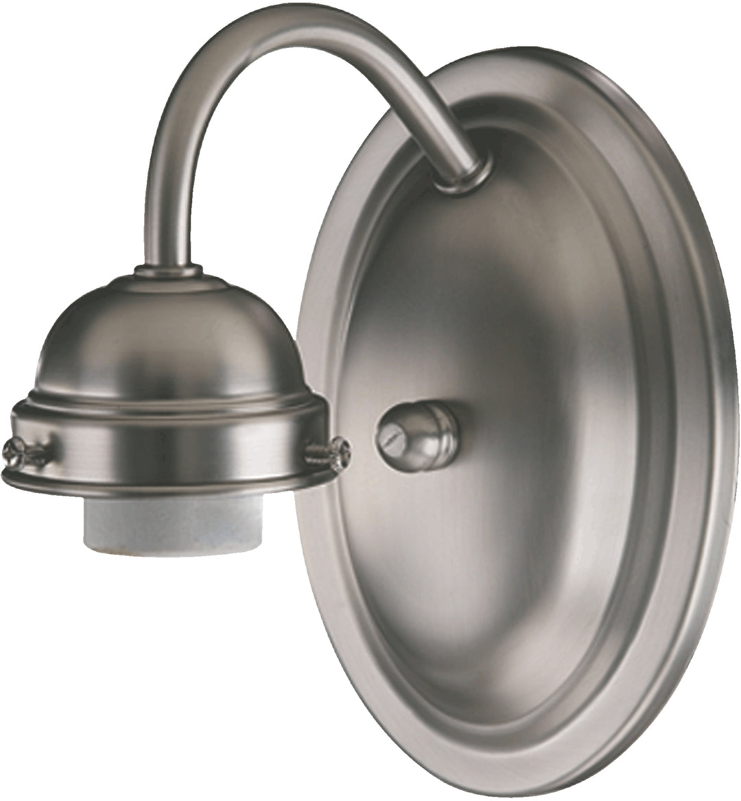 1 Light Traditional Satin Nickel Wall Sconce – Classic Indoor Wall Light Fixture
