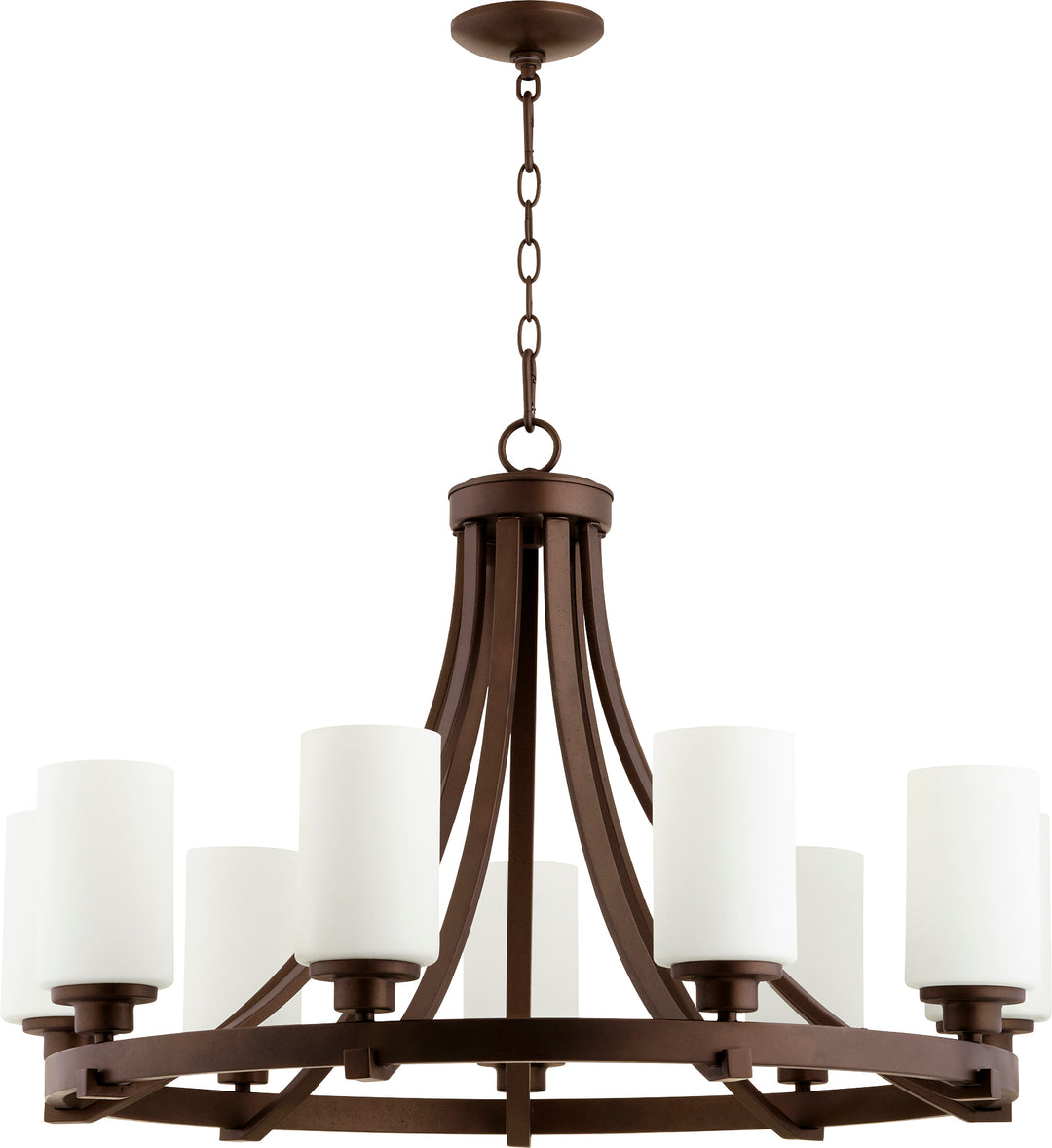 Lancaster 9-Light Oiled Bronze Transitional Chandelier for Dining Room, Foyer & Living Room