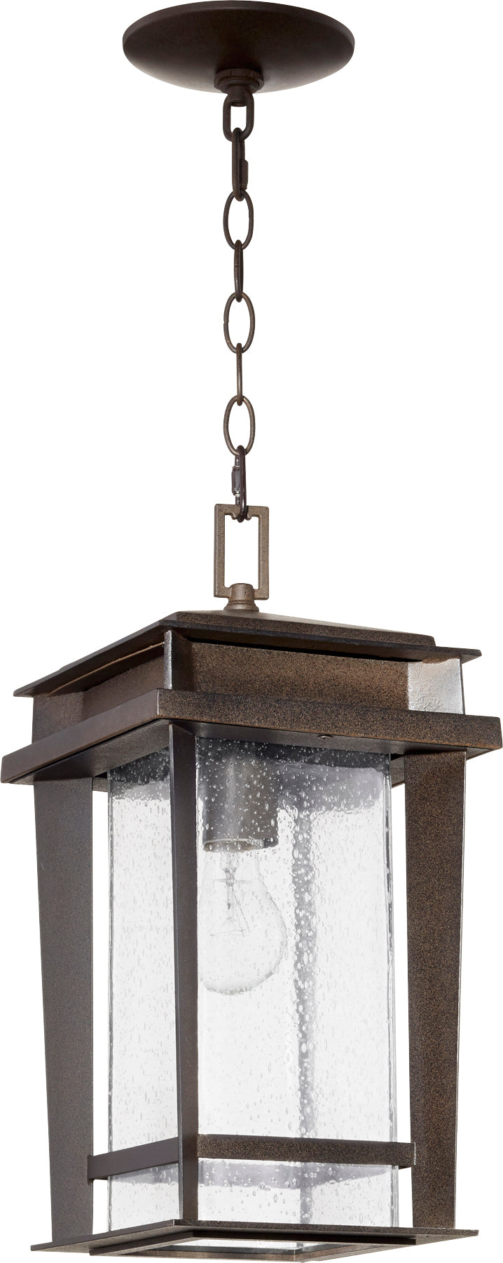 Luminaire suspendu extérieur à 1 ampoule 16 po Easton, bronze huilé