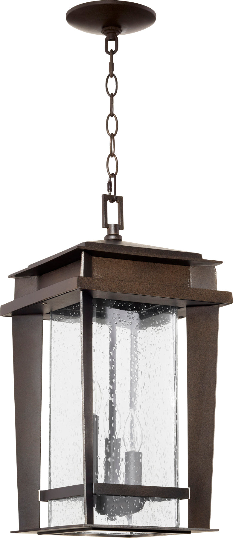 Luminaire suspendu extérieur à 3 ampoules 17 po Easton, bronze huilé