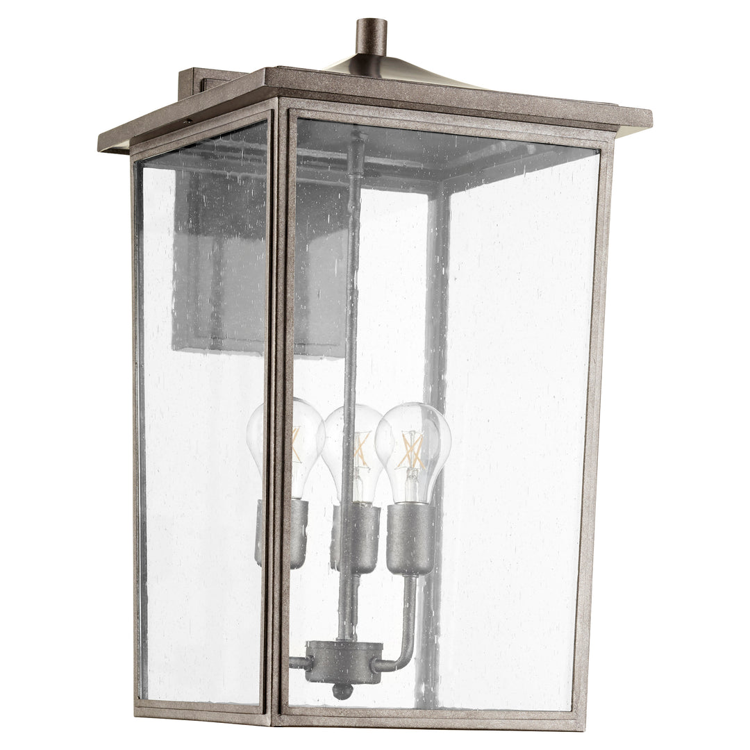 Applique murale extérieure en zinc patiné à 3 lumières de 22 po Riverside