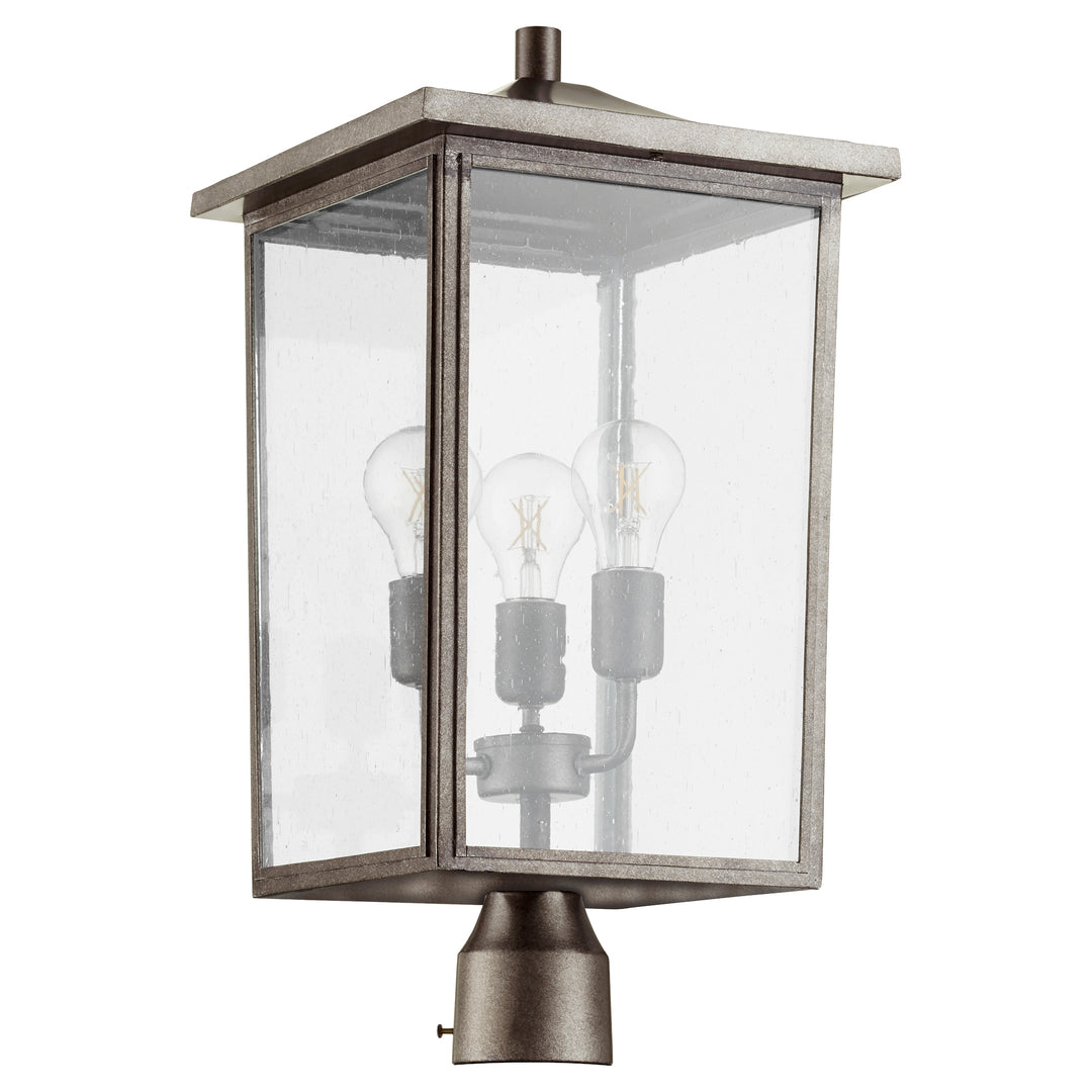 Lampadaire extérieur transitionnel en zinc patiné Riverside