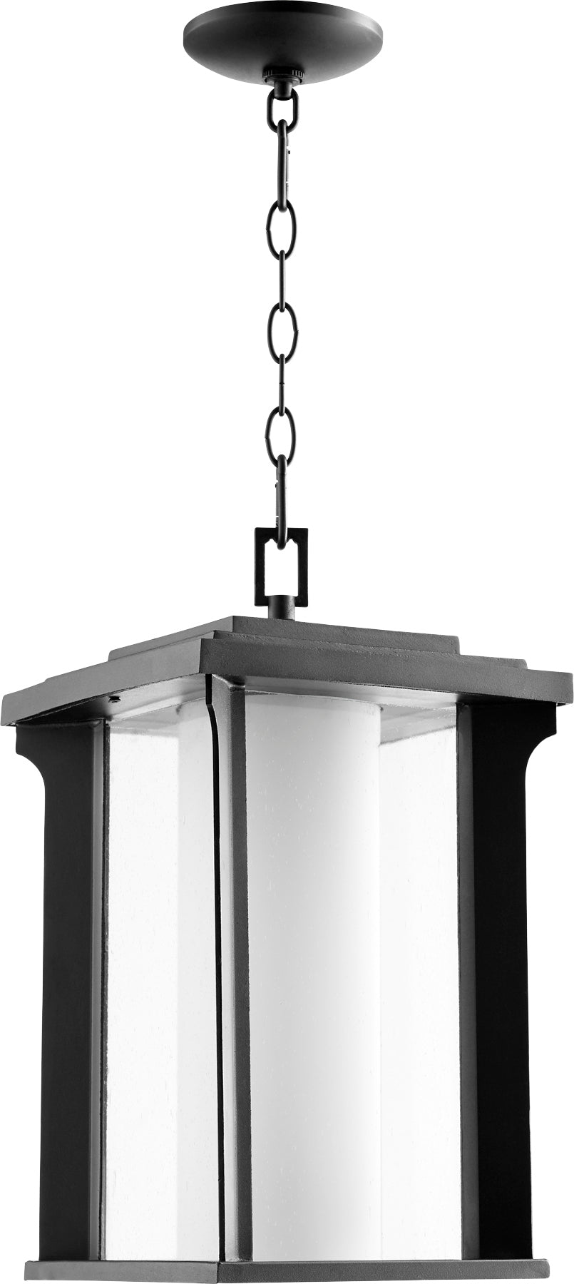 Luminaire suspendu extérieur noir à 1 ampoule 16 po Garrett