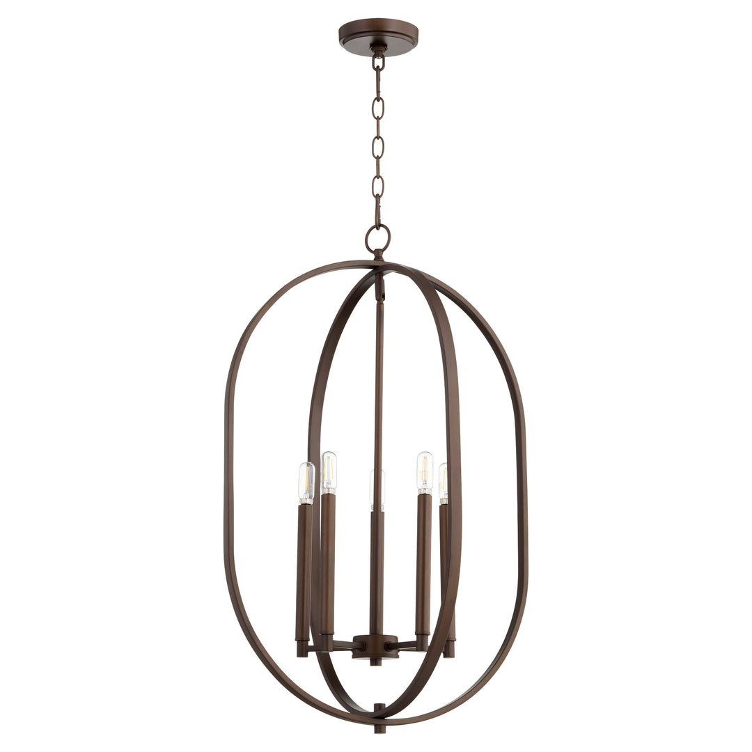 Luminaire suspendu Collins à 4 lumières, bronze huilé