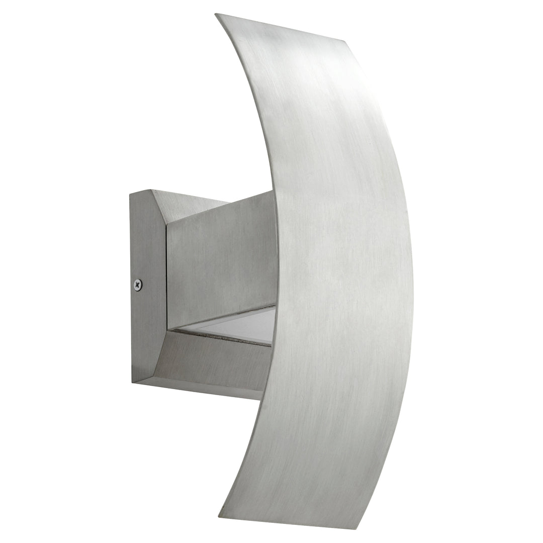 Applique murale d'extérieur à LED 13" en aluminium brossé à 1 ampoule Curvo