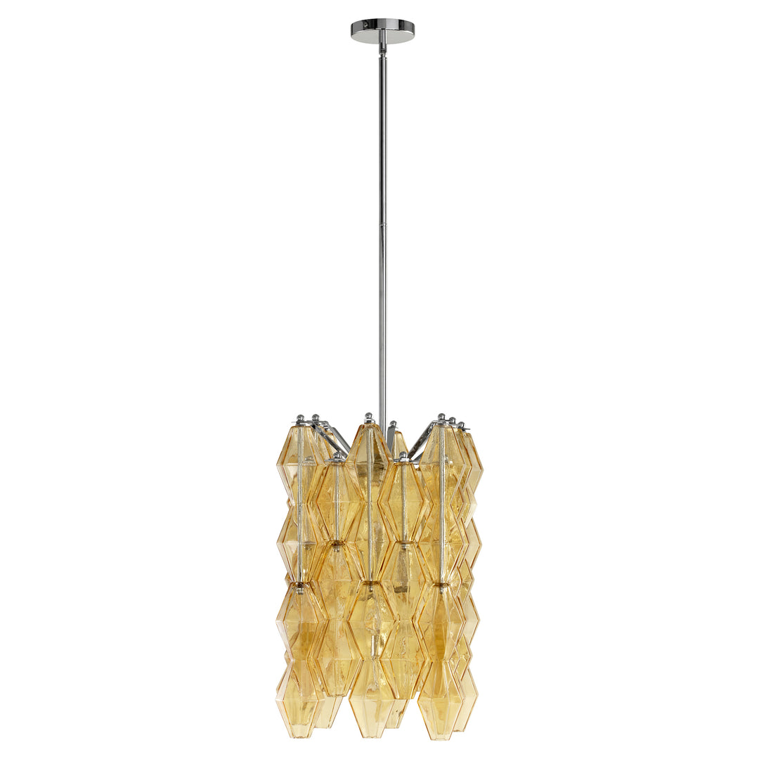 Petit luminaire suspendu bohème à 4 lumières