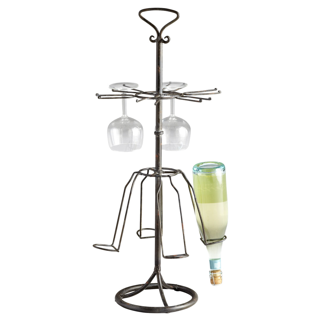 Winston Wine Rack – Raw Steel Iron Wine Storage Stand for Kitchen, Bar, or Dining Room Décor