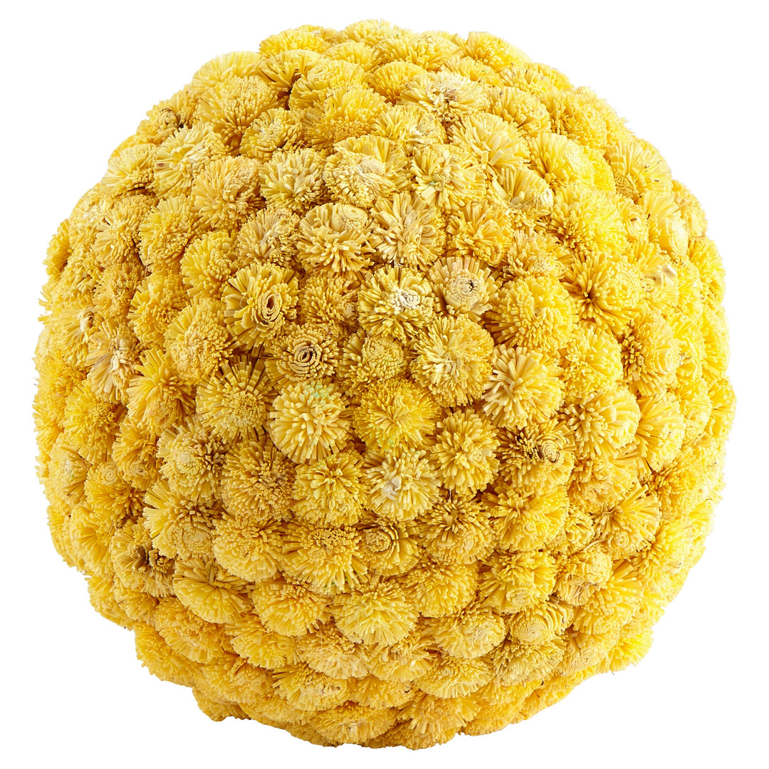 Sia Large Yellow Decorative Bowl Filler – 15" Dried Botanical Accent for Home Décor