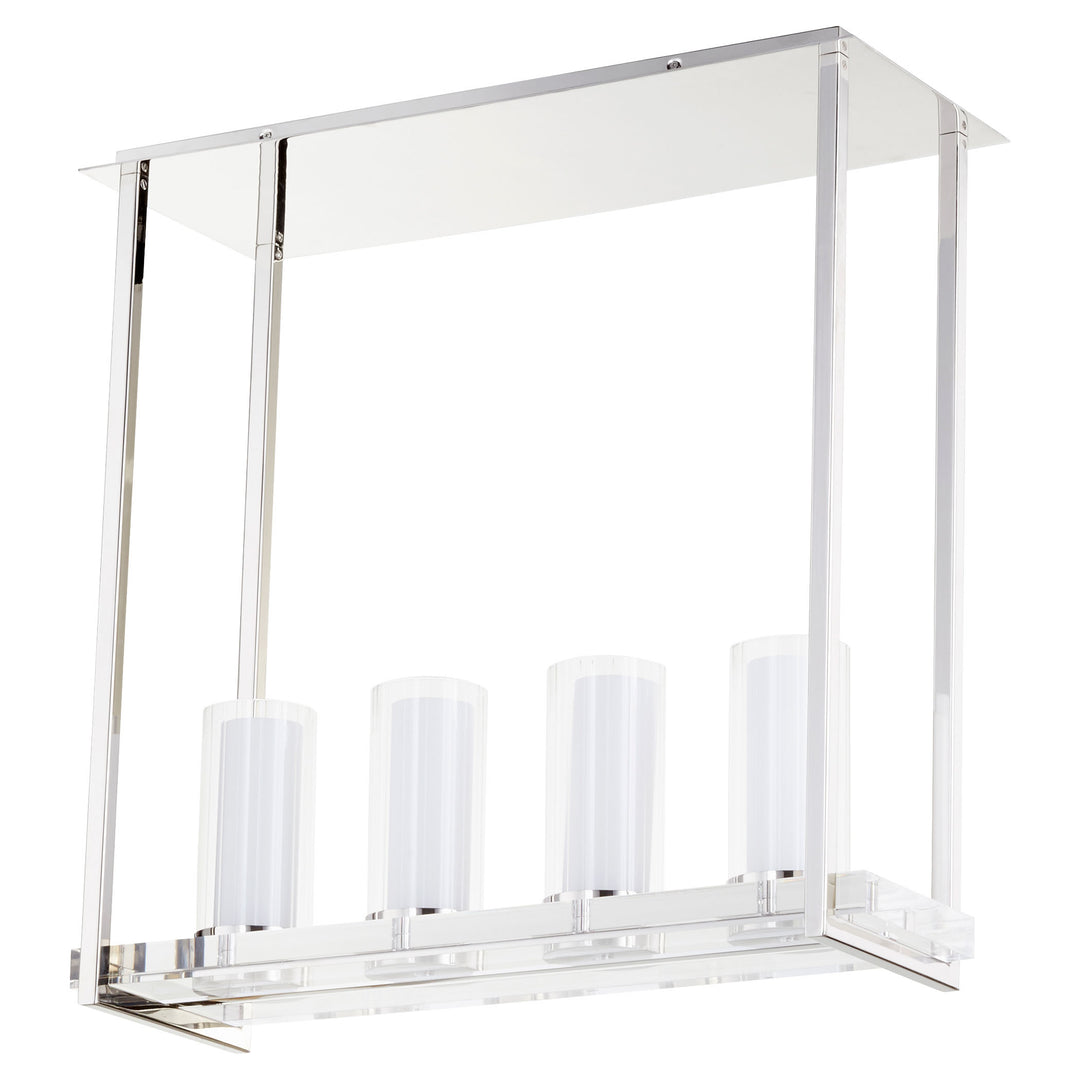 The Cyan Design Orion 4 Light Pendant conveys minimalist modern elegance. Its structured iron and acrylic frame houses a modern candelabra-style base. It's offered in your choice of available finish. Light for house | Light for Home | Light for Hall | Light for rooms | Beautiful Lighting | Wall Light | Wall Mount | Vanity | Bathroom Lighting| Hallway Lighting | Kitchen Lighting | Entry Lighting