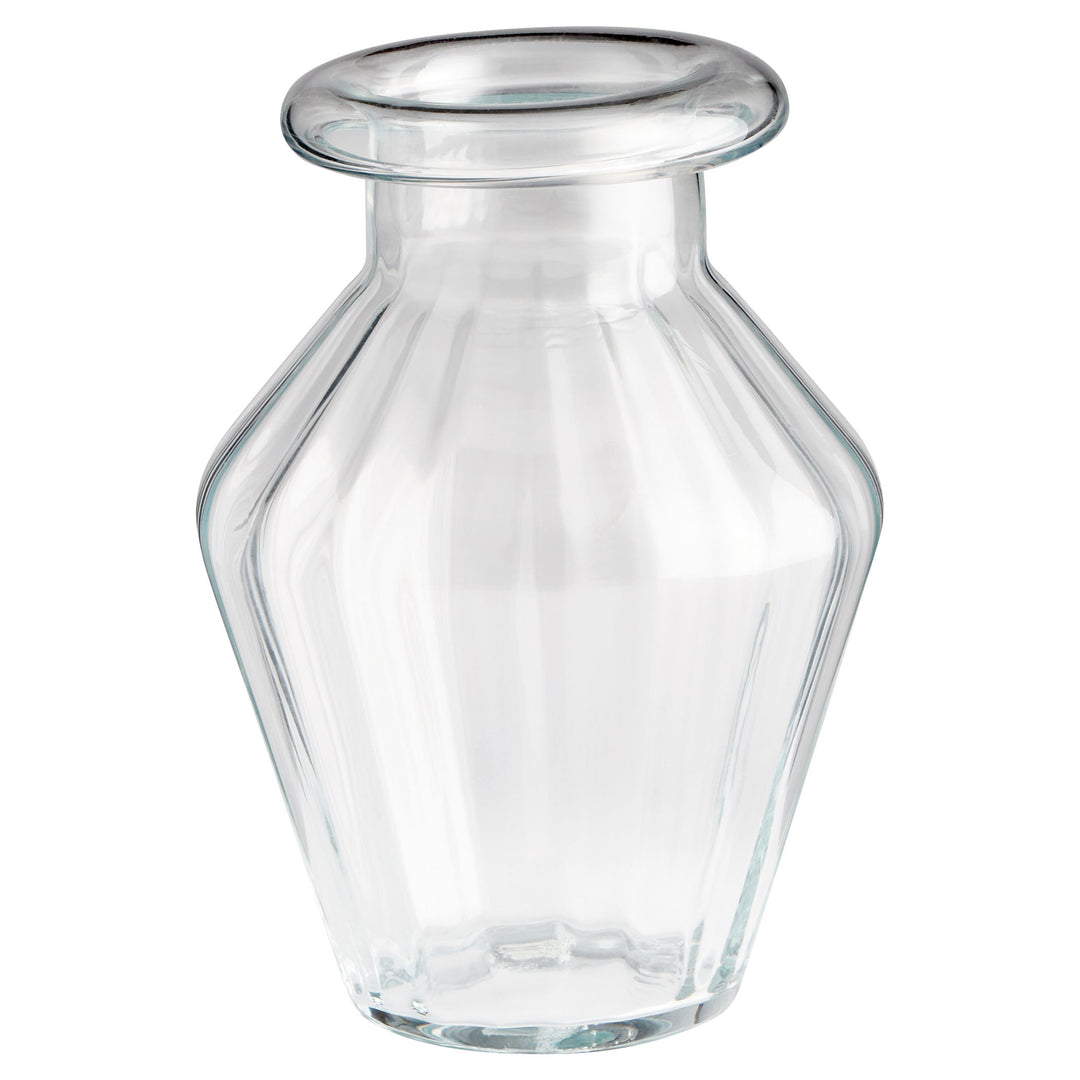 Small Rocco Vase – Clear Glass Decorative Vase for Home or Office
