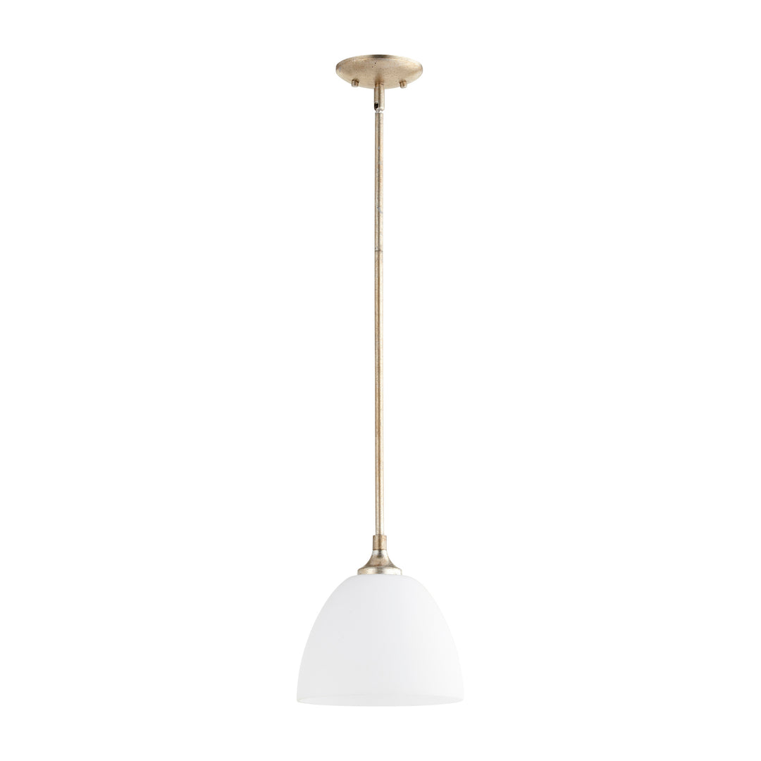 Luminaire suspendu ENCLAVE à 1 lumière, feuille d'argent vieilli