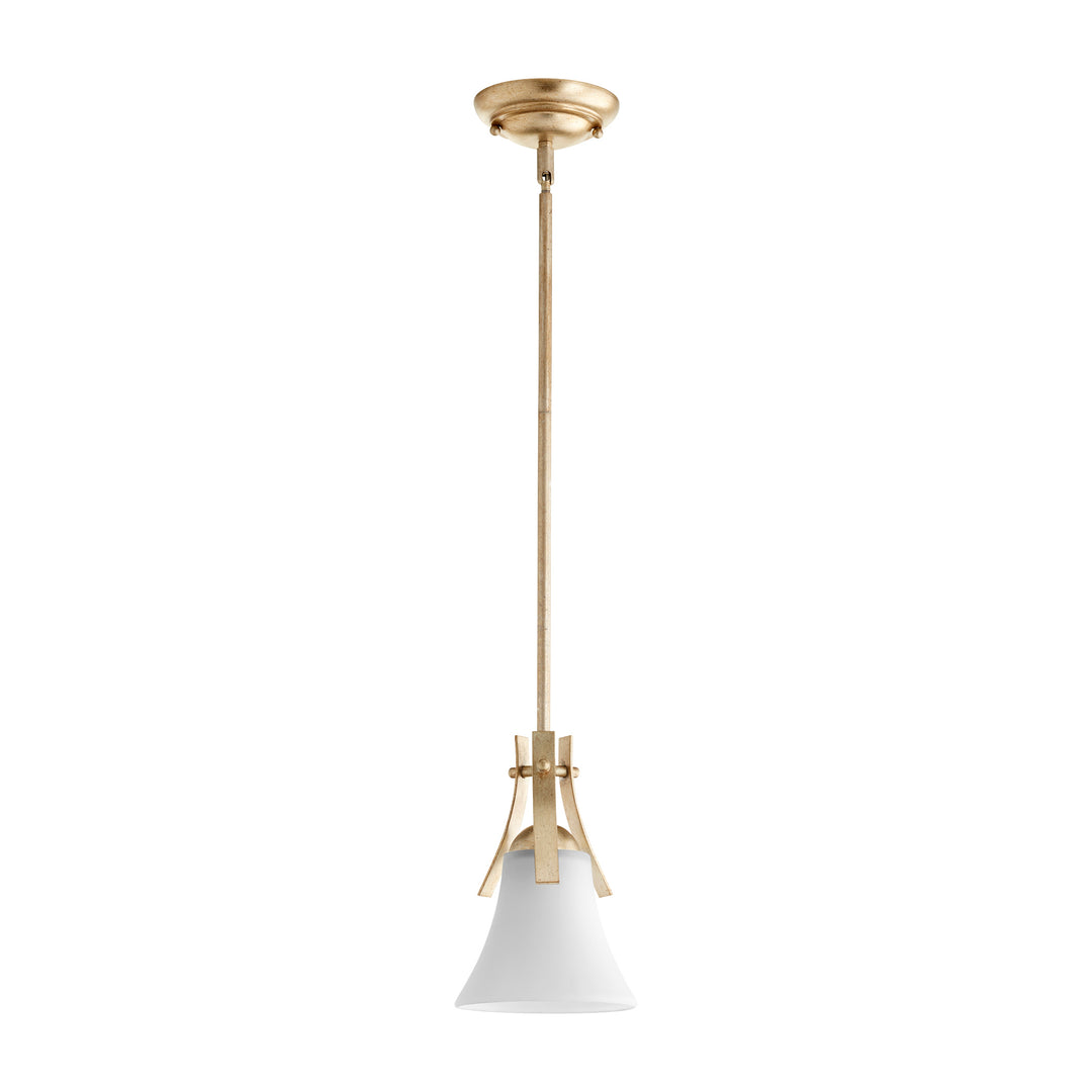 Luminaire suspendu à 1 lumière ASPEN - Feuille d'argent vieilli