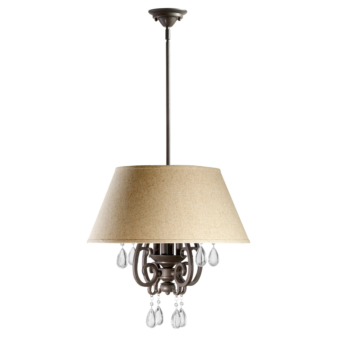 ANDERS Luminaire Suspendu à 4 Lumières - Bronze Huilé