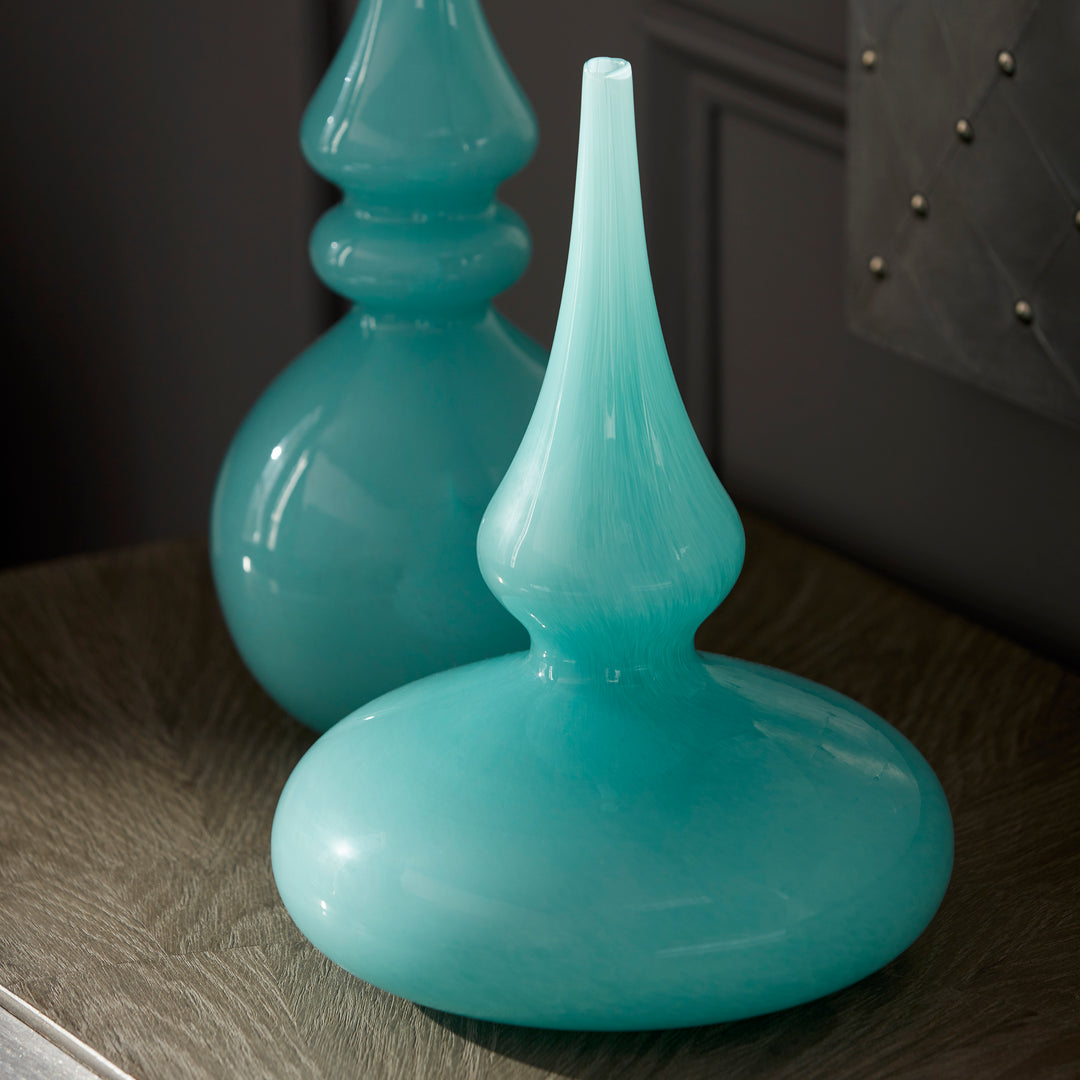 Stupa Vase | Turquoise - Small Ceramic Vase