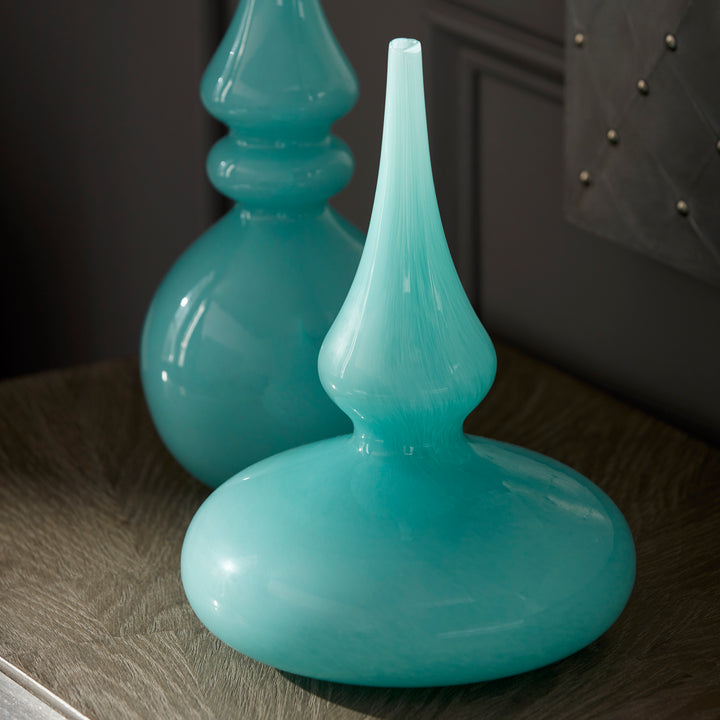Stupa Vase | Turquoise - Small Ceramic Vase