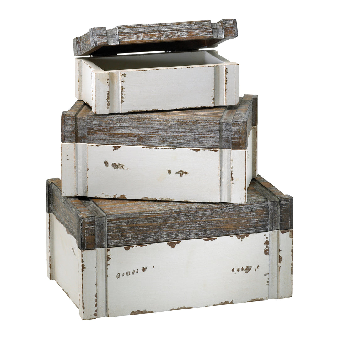 Alder Boxes Set of 3 | Wooden Storage Boxes