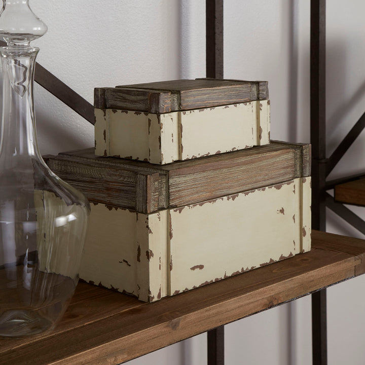 Alder Boxes Set of 3 | Wooden Storage Boxes