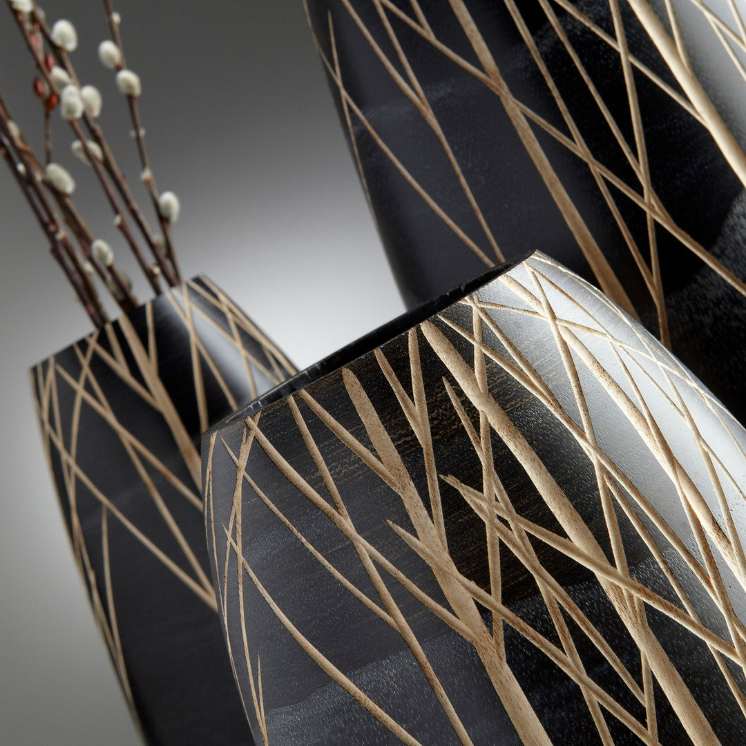 Onyx Winter Vase | Black | Medium Ceramic Vase
