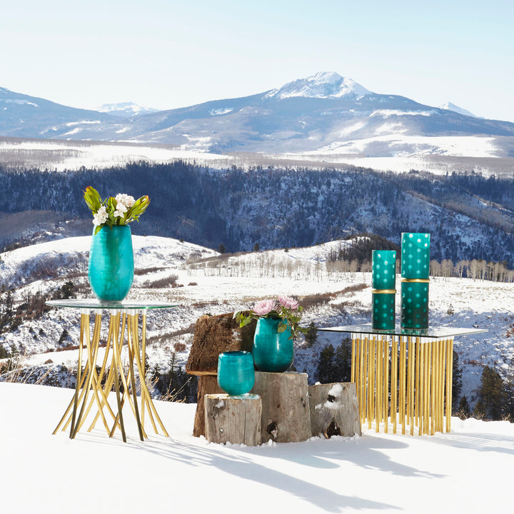 Tuffoli Table | Satin Brass | Elegant Brass Table