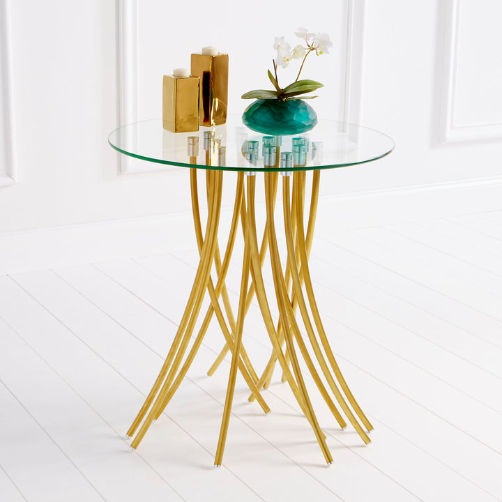 Tuffoli Table | Satin Brass | Elegant Brass Table