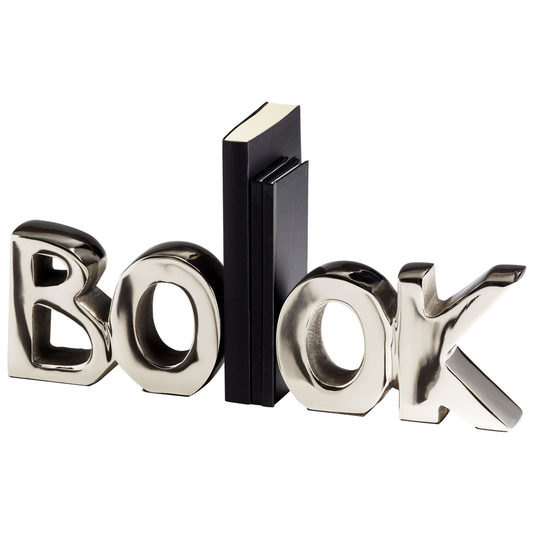 The Book Bookends | Nickel | Stylish Bookends