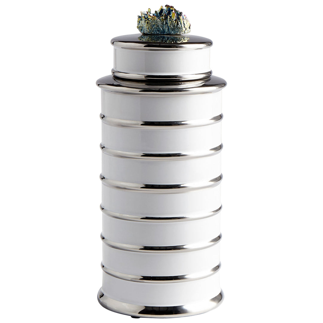 Tower Container | White | Medium White Decorative Container