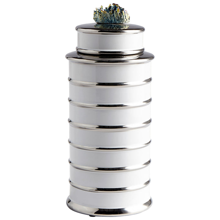 Tower Container | White | Medium White Decorative Container
