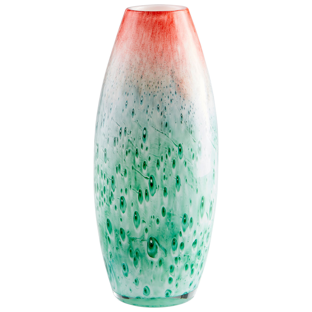 Macaw Vase | Red & Green | Small Tropical Vase