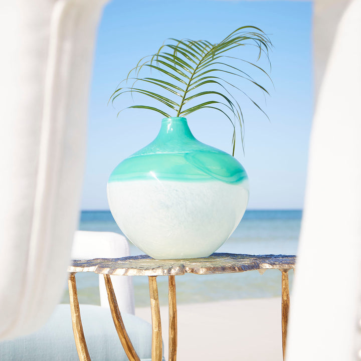 Iced Marble Vase | Medium Marble Decorative Vase