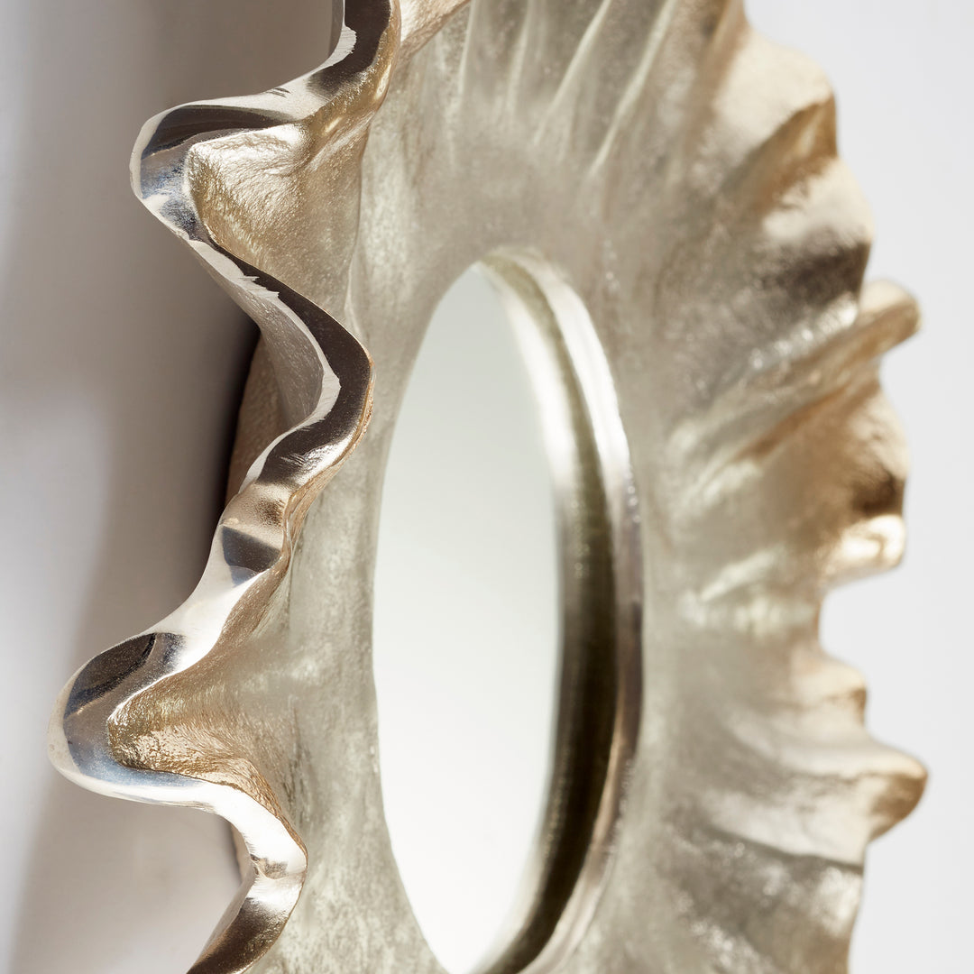 Akoya Mirror | Nickel | Sleek Nickel Wall Mirror