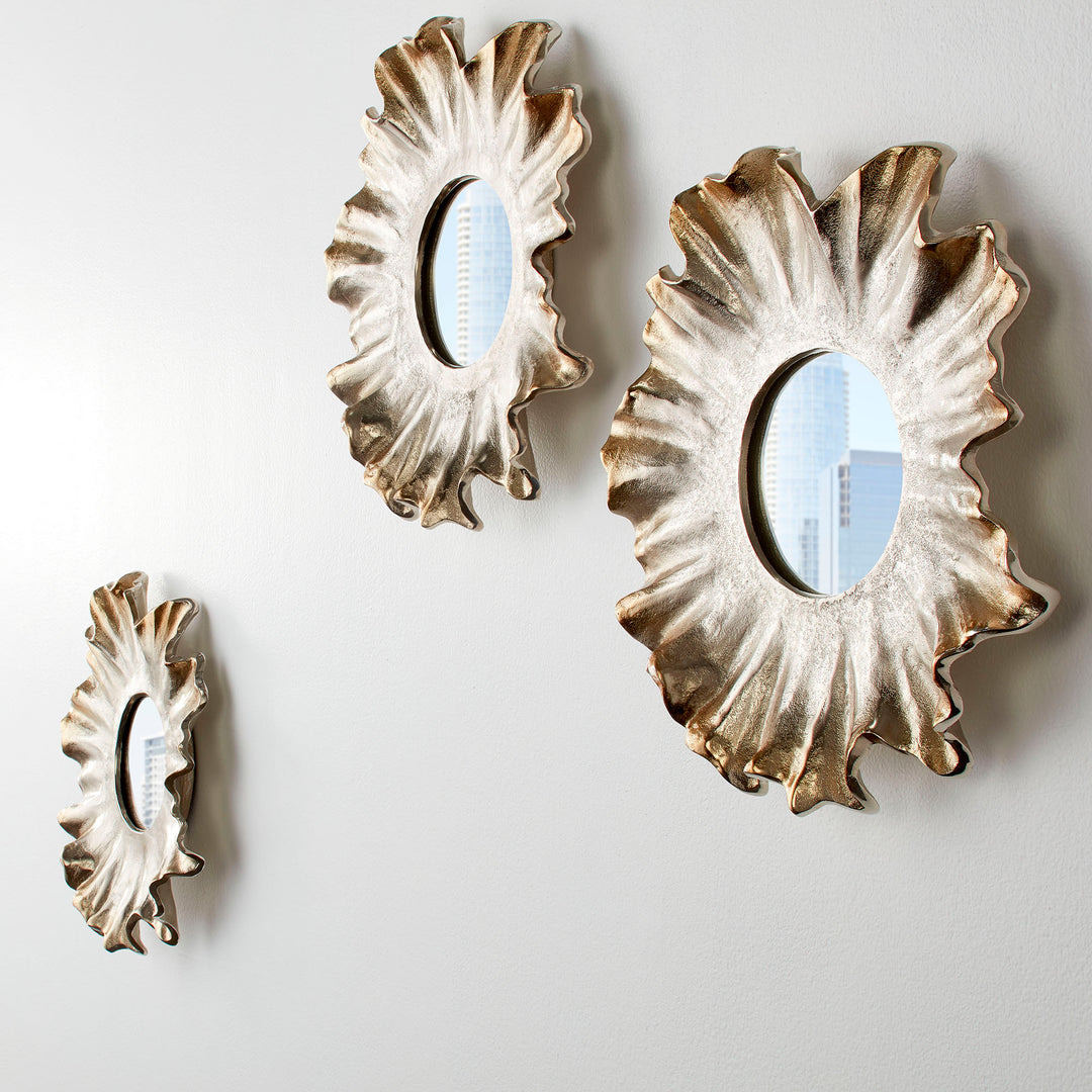 Akoya Mirror | Nickel | Sleek Nickel Wall Mirror