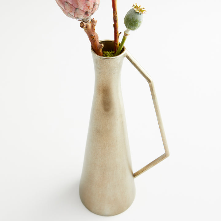 Dhaka Vase | Nickel-Small | Small Nickel Vase