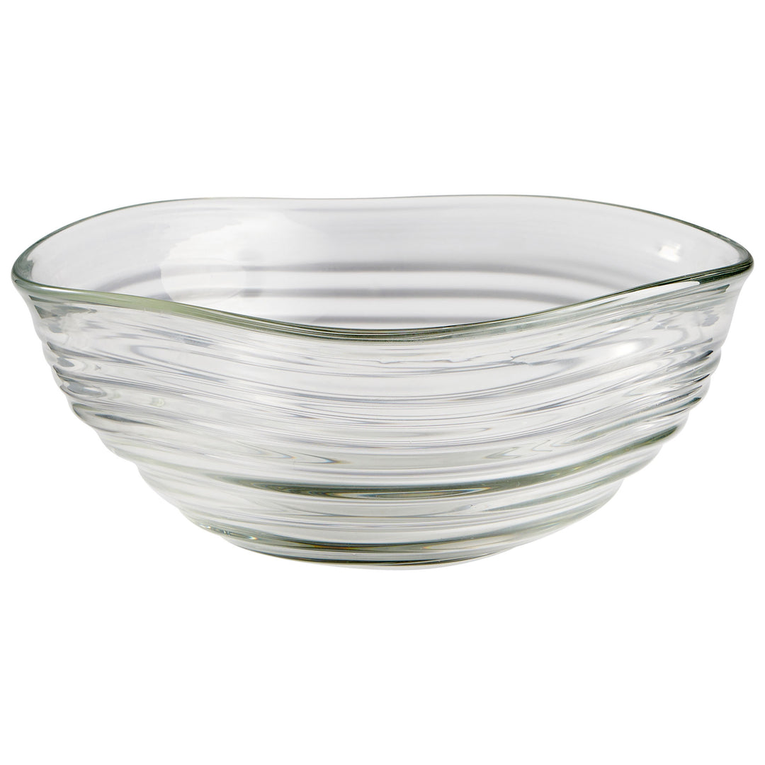 Wavelet Bowl | Clear-Small | Small Clear Decorative Bowl