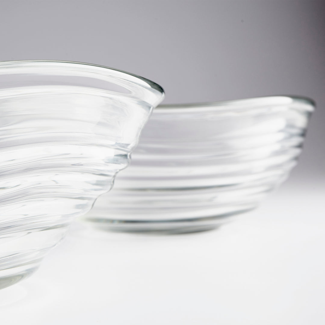 Wavelet Bowl | Clear-Small | Small Clear Decorative Bowl