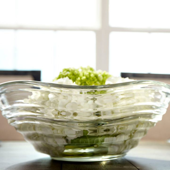 Wavelet Bowl | Clear-Small | Small Clear Decorative Bowl