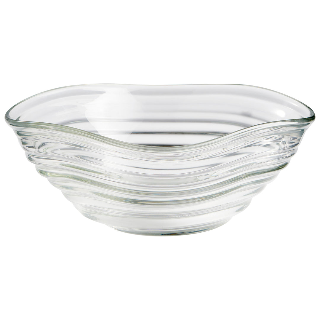 Wavelet Bowl | Clear-Large | Large Clear Decorative Bowl