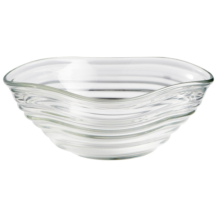 Wavelet Bowl | Clear-Large | Large Clear Decorative Bowl