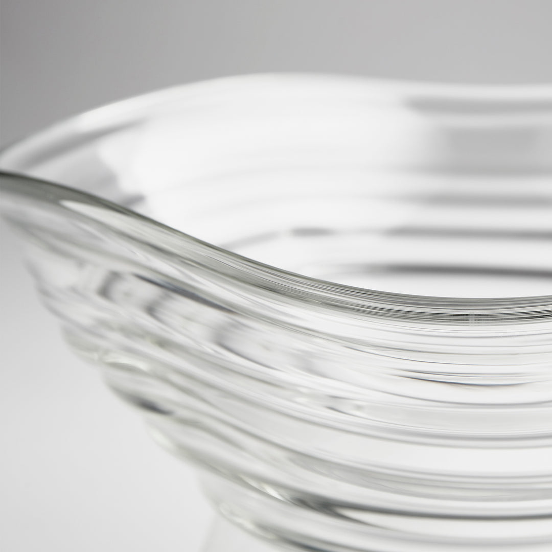 Wavelet Bowl | Clear-Large | Large Clear Decorative Bowl