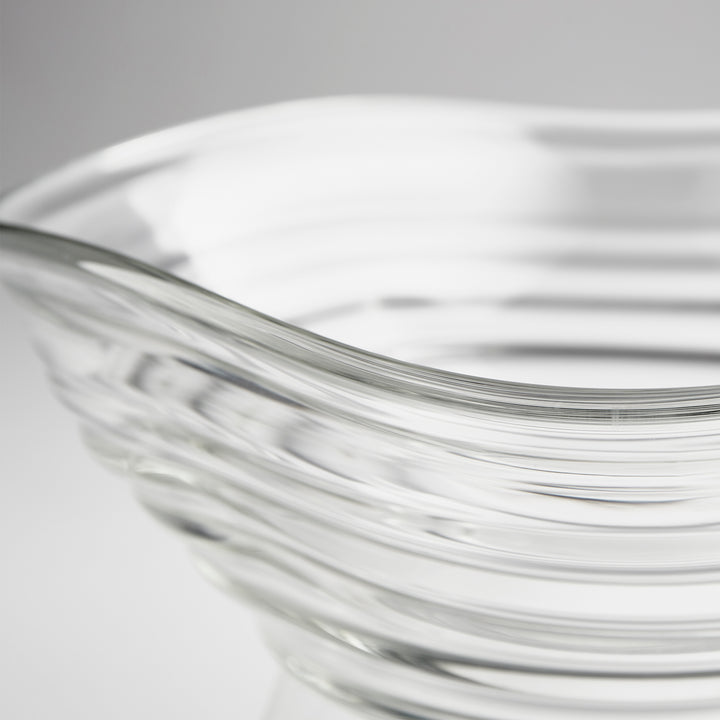 Wavelet Bowl | Clear-Large | Large Clear Decorative Bowl