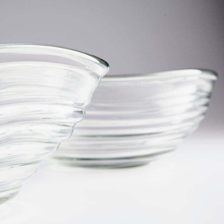Wavelet Bowl | Clear-Large | Large Clear Decorative Bowl