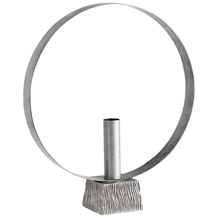 Radiant Halo Vase | Nickel | Decorative Nickel Vase