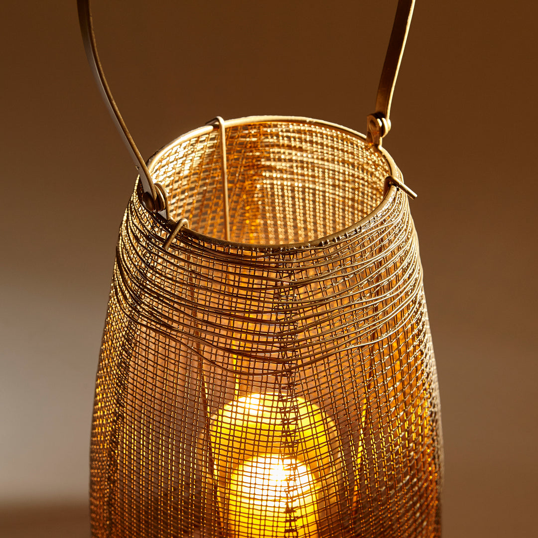 Gauze Candleholder | Gold | Elegant Gold Candleholder