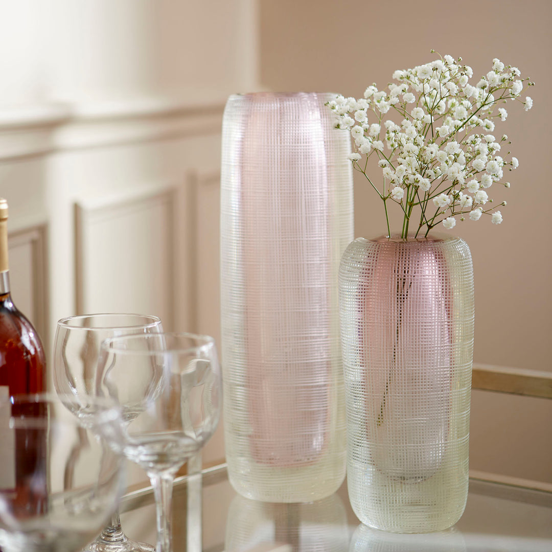 Neso Vase | Pink & Clear | Elegant Vase