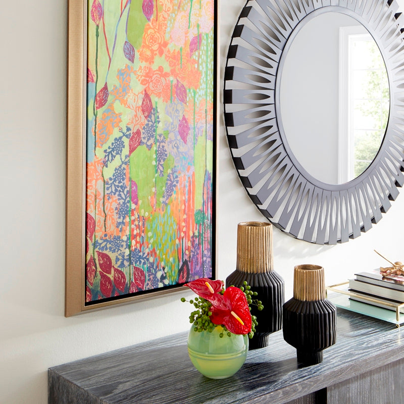 Sun Dial Mirror | Graphite | Modern Wall Mirror